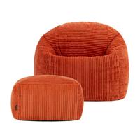 Icon Kids Kingston Jumbo Cord Classic Medium Hirest Bean Bag, Terracotta