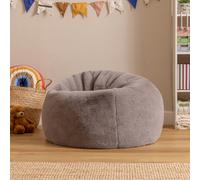 Icon Kids Kingston Rabbit Faux Fur Classic Dome Bean Bag, Light Grey