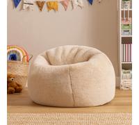 Icon Kids Kingston Rabbit Faux Fur Classic Dome Bean Bag, Natural