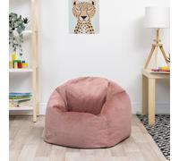icon Kids Kingston Velvet Bean Bag Chair Dusk Pink Childrens Bean Bags in Light Pink ICON Light Pink