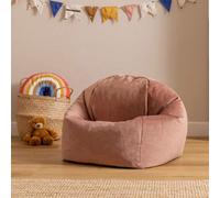 Icon Kids Kingston Velvet Bean Bag Chair Dusk Pink Childrens Bean Bags
