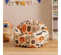 icon Kids Printed Halloween Childrens Bean Bag Armchair in Orange | Size: Medium ICON Orange Medium