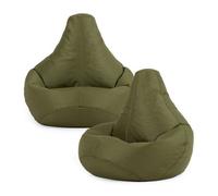 icon Kids Recliner Beanbag, Indoor & Outdoor, Purple (2-Pack) in Khaki ICON Khaki
