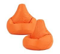 icon Kids Recliner Beanbag, Indoor & Outdoor, Purple (2-Pack) in Orange ICON Orange