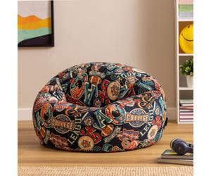 Icon Kids Varsity Football Print Dome Bean Bag