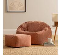 icon Kingston Bean Bag & Footstool Jumbo Cord Bundle in Light Pink ICON Light Pink