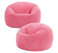 icon Kingston Classic Beanbag, Corduroy 2 Pack in Bright Pink | Size: Medium ICON Bright Pink Medium