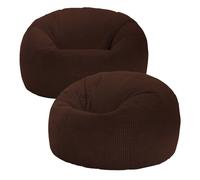icon Kingston Classic Beanbag, Corduroy 2 Pack in Chocolate | Size: Medium ICON Chocolate Medium
