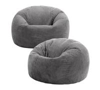 icon Kingston Classic Beanbag Corduroy Charcoal Set Of 2