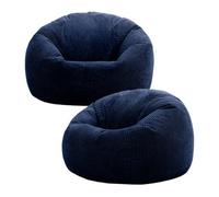 icon Kingston Classic Beanbag Corduroy Navy Blue Set Of 2