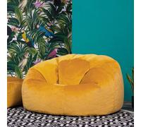 Aurora Classic Velvet Bean Bag Chair Bean Bags ICON Yellow One Size