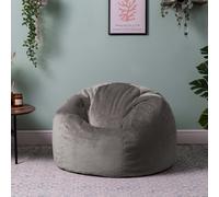 icon Kingston Classic Velvet Bean Bag Chair Ochre Yellow Bean Bags in Charcoal ICON Charcoal
