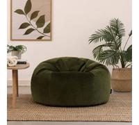 icon Kingston Classic Velvet Bean Bag Chair Olive Green Bean Bags