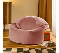 Icon Kingston Classic Velvet Bean Bag, Pink
