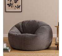 icon Kingston XL Jumbo Cord Classic Dome Bean Bag in Charcoal | Size: Extra Large ICON Charcoal Extra Large