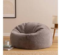 icon Kingston Faux Fur Classic Dome Bean Bag in Light Grey | Size: Medium ICON Light Grey Medium