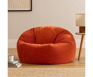Icon Kingston Jumbo Cord Classic Dome Bean Bag, Terracotta