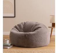 icon Kingston Faux Fur Classic Dome Bean Bag in Light Grey | Size: Medium ICON Light Grey Medium