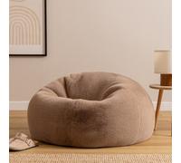 icon Kingston Faux Fur Classic Dome Bean Bag in Brown | Size: Medium ICON Brown Medium