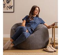 icon Kingston XL Jumbo Cord Classic Dome Bean Bag in Charcoal | Size: Extra Large ICON Charcoal Extra Large