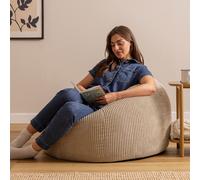 icon Kingston XL Jumbo Cord Classic Dome Bean Bag in Stone | Size: Extra Large ICON Stone Extra Large