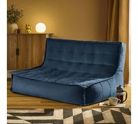 Icon Kota Matt Velvet Sofa, Ink Navy