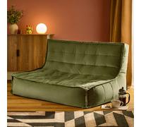 Icon Kota Velvet Xl Bean Bag Sofa Olive Green Bean Bag Chair