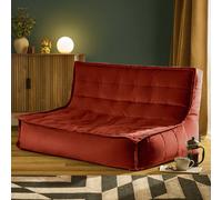 icon Kota Velvet Sofa Bean Bag in Terracotta ICON Terracotta
