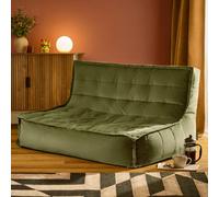 Icon Kota Velvet Xl Bean Bag Sofa Olive Green Bean Bag Chair