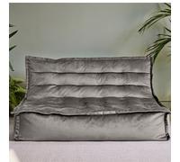 icon Kota Velvet XL Bean Bag Sofa Grey Bean Bag Chair in Charcoal ICON Charcoal