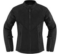 Icon Ladies Mesh AF CE Mesh Textile Motorcycle Motorbike Jacket - Black