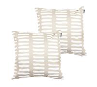 icon Mark Making Scatter Cushion Khaki 43x43cm Set of 2 in Stone | Size: 43 cm x 43 cm ICON Stone 43 cm x 43 cm