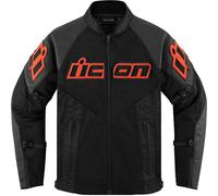 Icon Mesh AF CE Leather Motorcycle Motorbike Jacket - Slayer