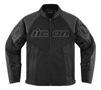 Icon Mesh AF CE Moto Motorcycle Motorbike Leather Jacket Black