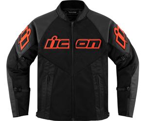 Icon Mesh AF, leather/textile jacket S Black/Neon-Red