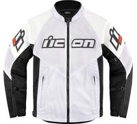 Icon Mesh AF, leather/textile jacket XXL White/Black