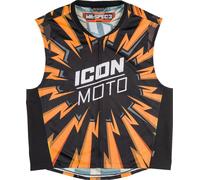 Icon Mil-Spec 3 Hi-Vis Vest, black-orange, size L XL for Men