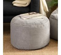 icon Milano Beanbag Footstool Corduroy Grey