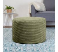 icon Milano Beanbag Footstool Corduroy Sage Green