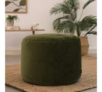 icon Milano Classic Velvet Bean Bag Chair Olive Green Bean Bags