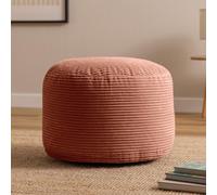 Icon Milano Jumbo Cord Round Footstool Bean Bag, Dawn Pink