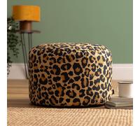 icon Milano Soft Woven Round Footstool Bean Bag Pouffe ICON Multicolor