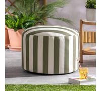 icon Milano Soft Woven Round Footstool Bean Bag Pouffe in Olive ICON Olive