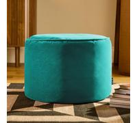 icon Milano Velvet Bean Bag Pouffe Teal Green Large Velvet Footstools