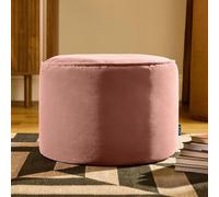 Milano Velvet Bean Bag Pouffe Large Velvet Footstools ICON Light Pink One Size