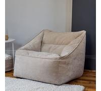 icon Natalia Chenille Adults Bean Bag Armchair, Large Beanbag Grey in Beige | Size: XL ICON Beige XL