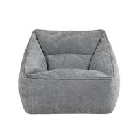 icon Natalia Chenille Adults Bean Bag Armchair, Large Beanbag Grey in Mid Grey | Size: XL ICON Mid Grey XL