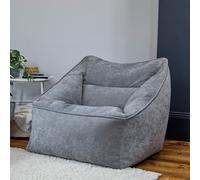 Icon Natalia Chenille Armchair Bean Bag Grey Giant Bean Bag Chair