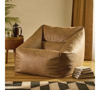 Icon Natalia Faux Leather Armchair Bean Bag, Tan