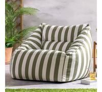 icon Natalia Stripe Soft Woven Kyoto Armchair Bean Bag in Olive ICON Olive
